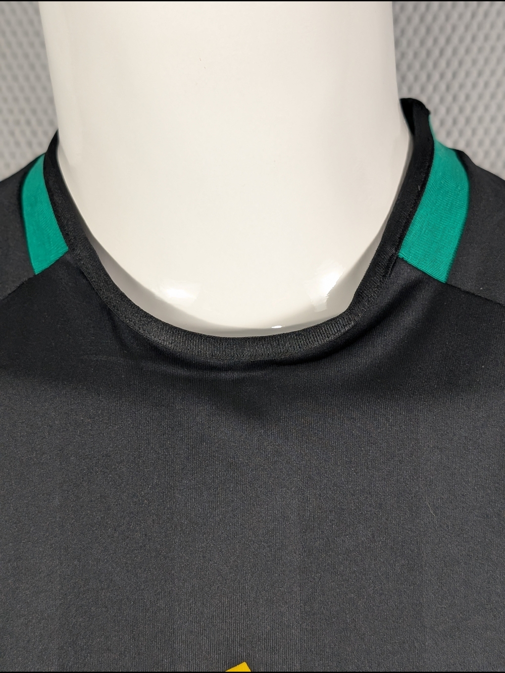 adidas Black Jersey Tee with Yellow & Green Logo - Picture 6 of 12
